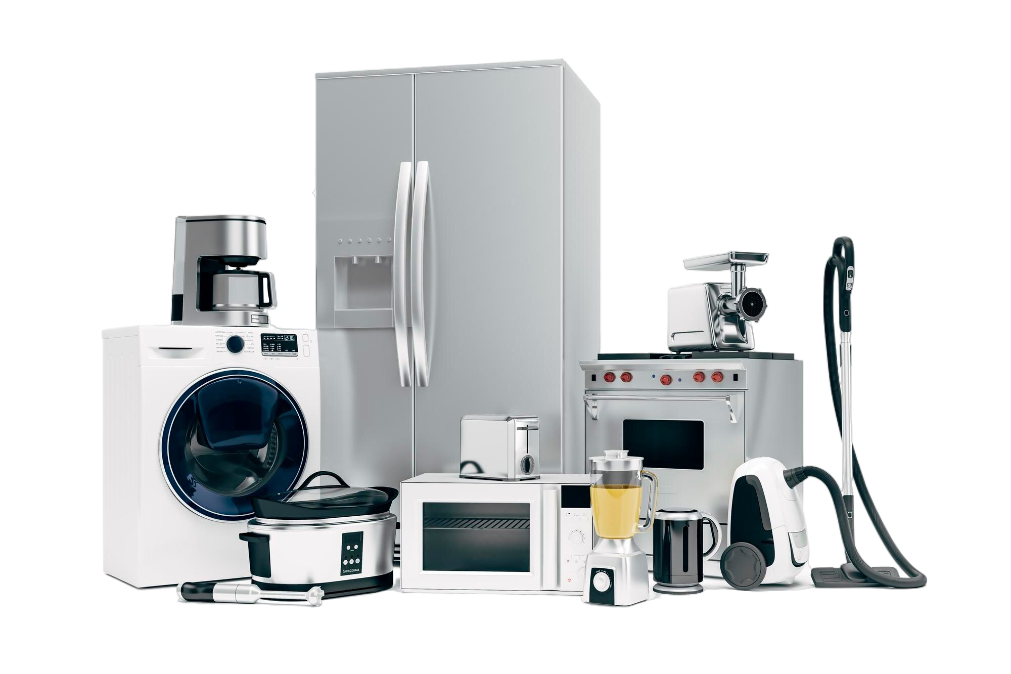 3d-set-home-appliances-white-background